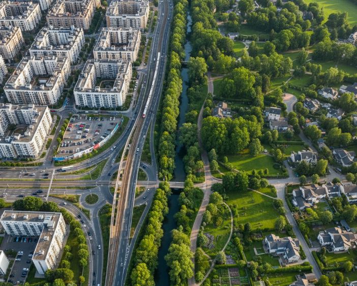 Zwei kontrastierende Wohnoptionen: bequeme Logistik und Grün vor der Haustür