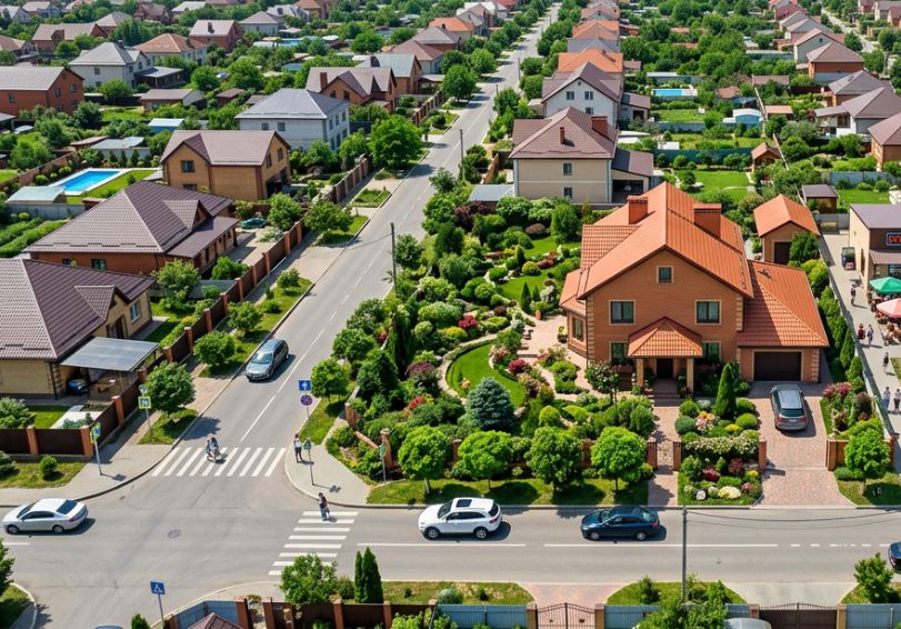 Maison avec jardin, café et aire de jeux visibles à pied