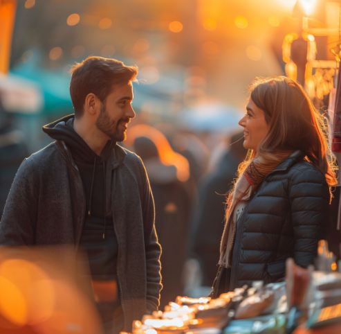 Couple devant un supermarché — illustration du cas Petrov
